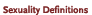 Sexuality Definitions